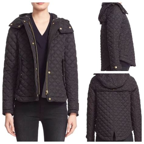 burberry leightonbury quilted hooded jacket|Burberry cashmere cape jacket.